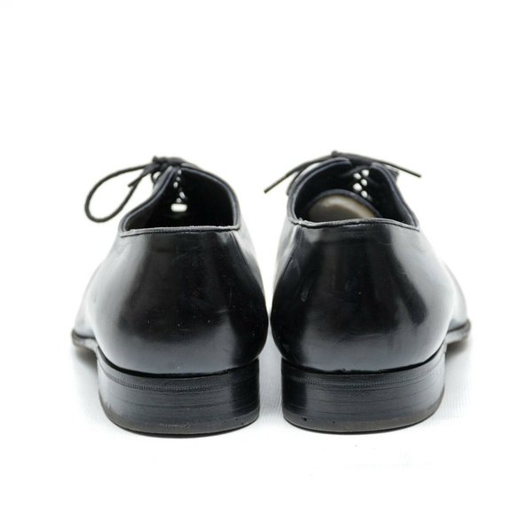 Bally of Switzerland Vintage Black Leather Oxford Dress Shoes Mens 9 D Whole Cut main image 8